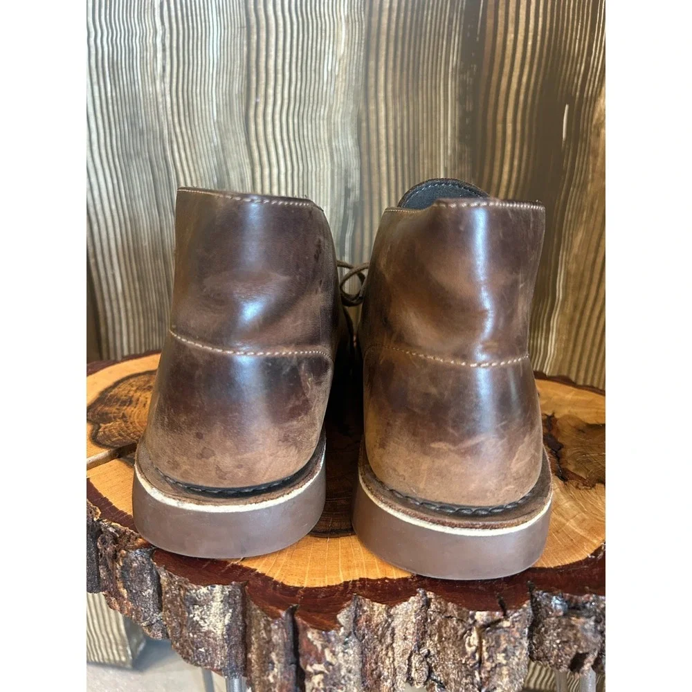 Clark's Bushacre 2 Chukka Desert Leather Boots Distressed Men's Size 8.5/41.5